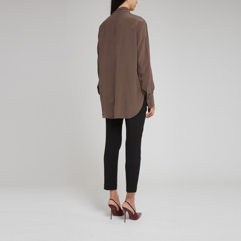 Brown fabric sweater