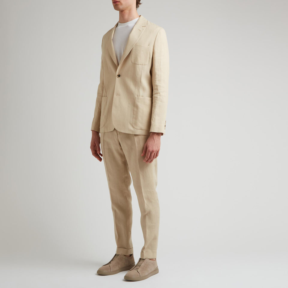 Giacca mono petto in lino beige M1R2321 P0142707 PAUL SMITH 