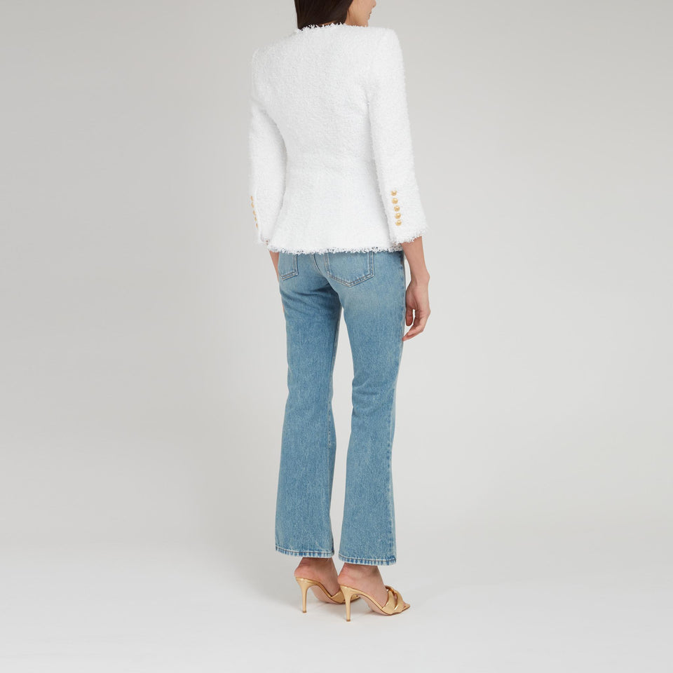 Giacca in tweed bianca