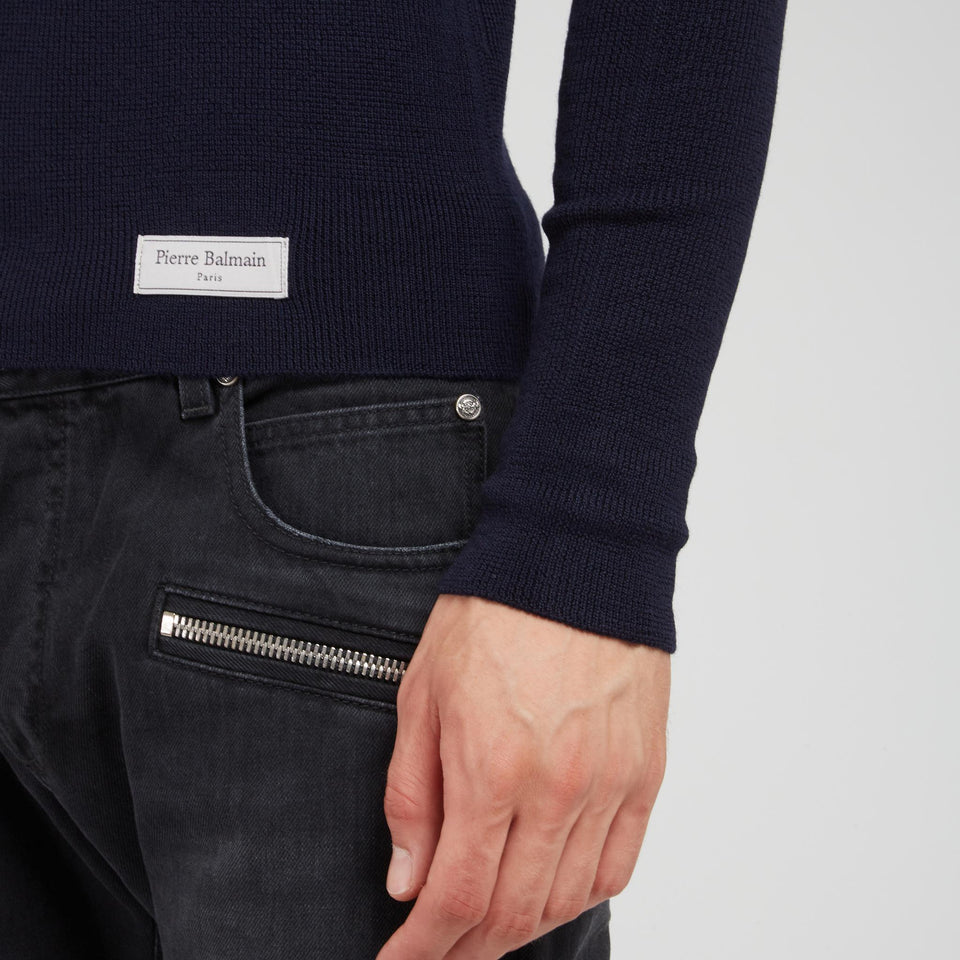 Shirt in blue fabric