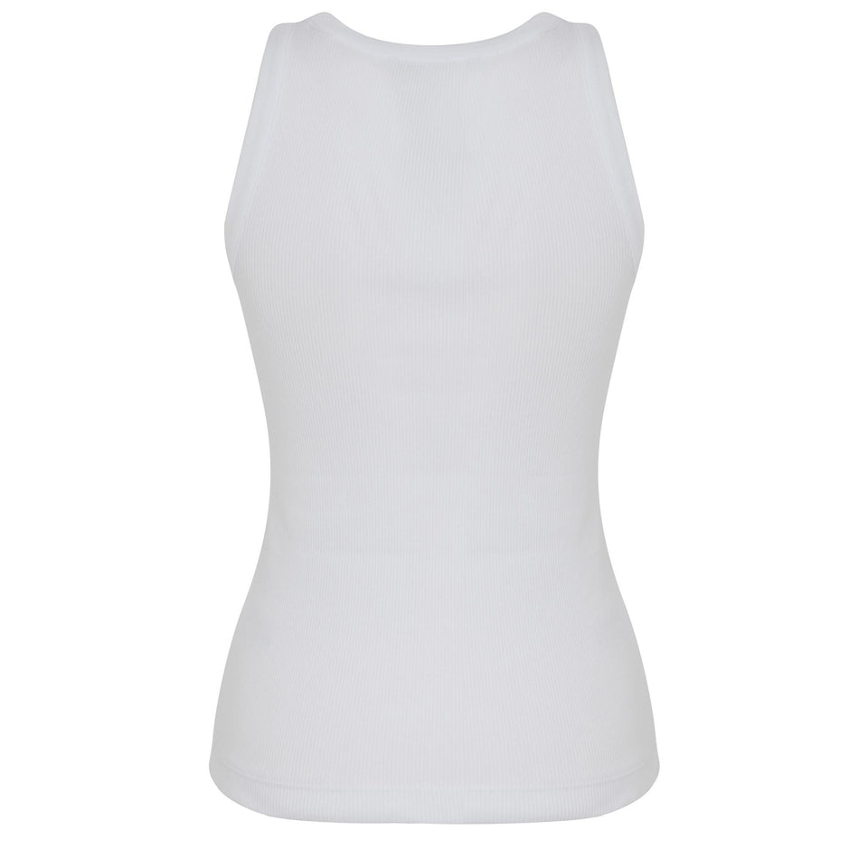 White cotton tank top