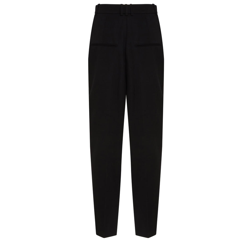 Pantalone sartoriale in lana nero