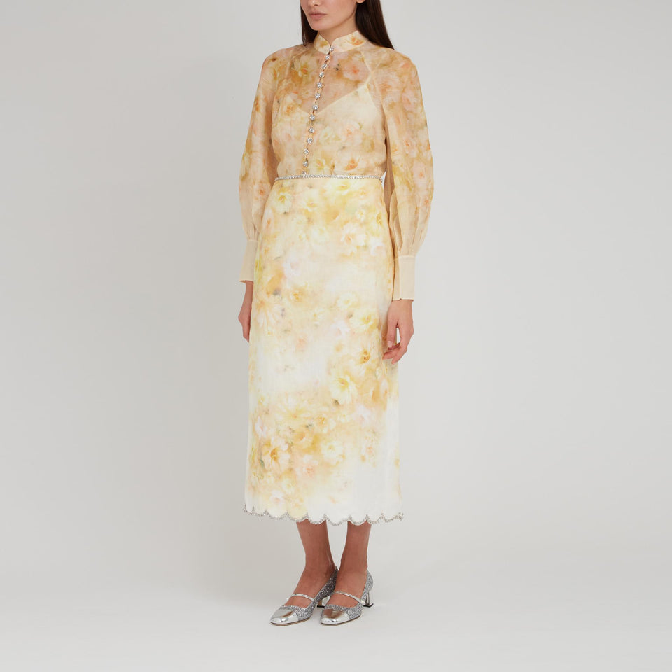 Camicia "Crush" in lino gialla