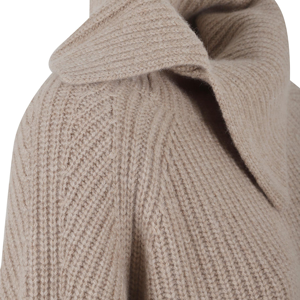 Maglia "Cecil" in cashmere beige CECIL BEIGE LOULOU STUDIO 