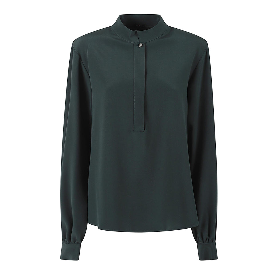 Camicia in seta verde D60437 K0977A29VERDE KITON 