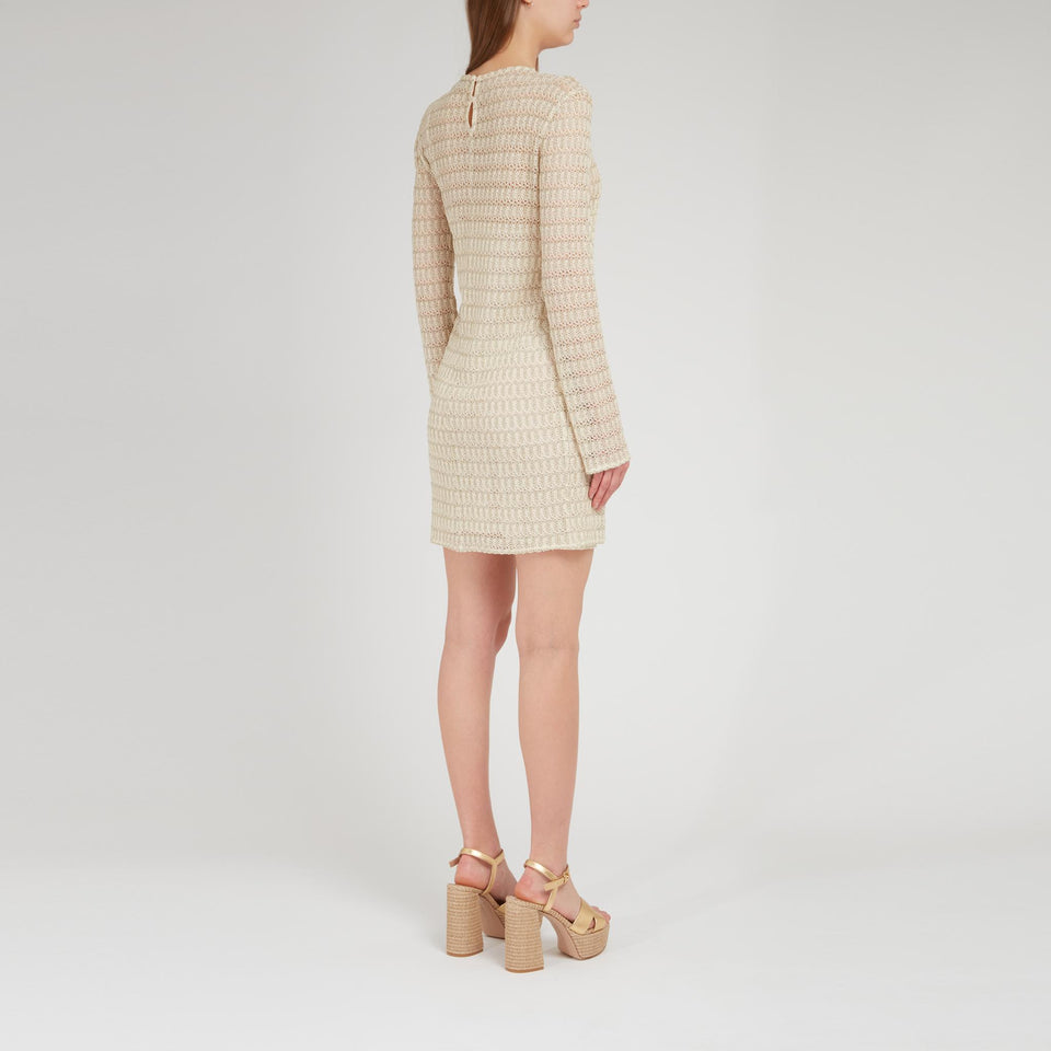 Beige fabric dress