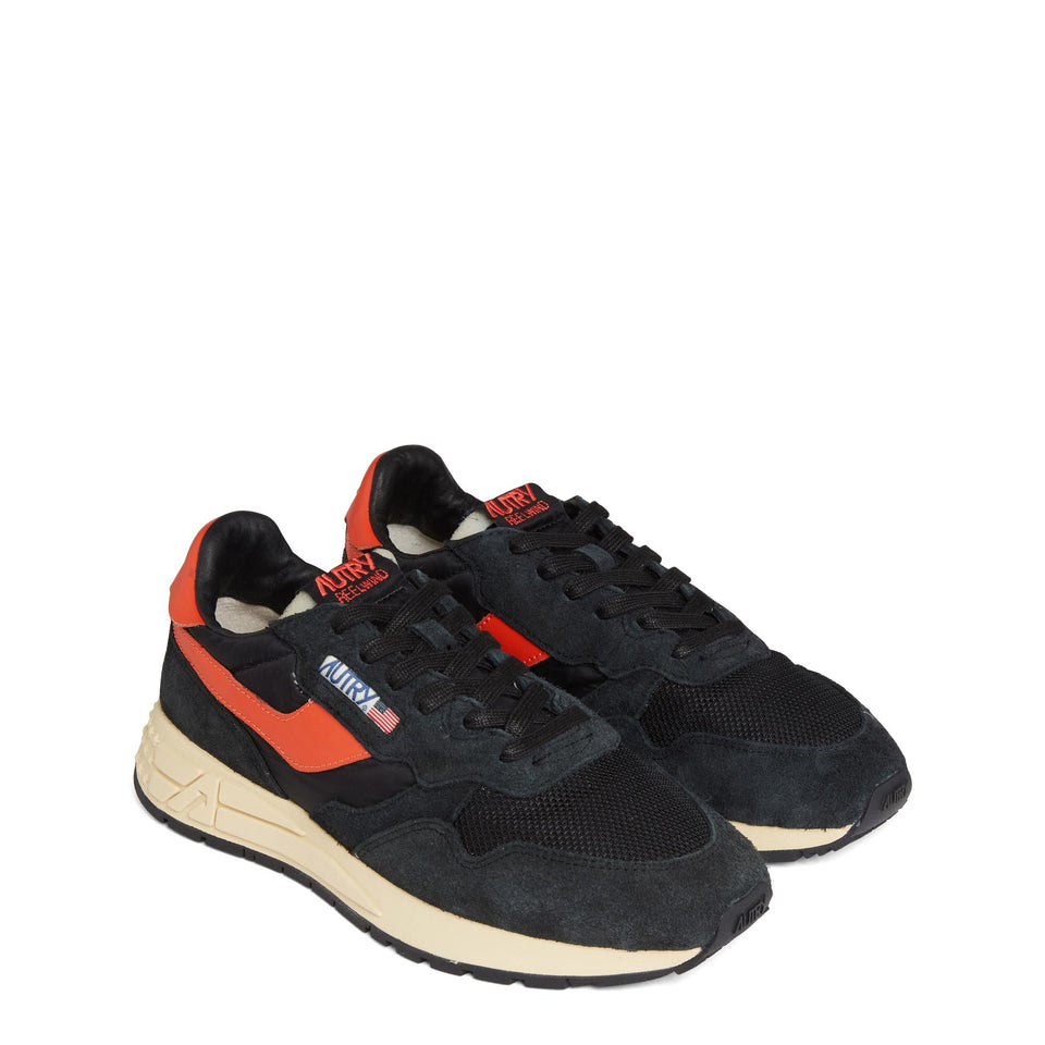 Sneakers "Reelwind" in pelle nere WWLM-UT08 BLK/ORANGE AUTRY 