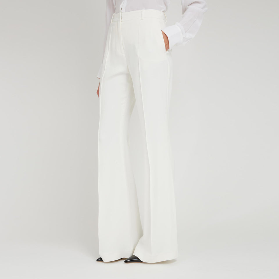 Pantalone svasato in tessuto bianco P0053NF24CD007 W0001 ELIE SAAB 