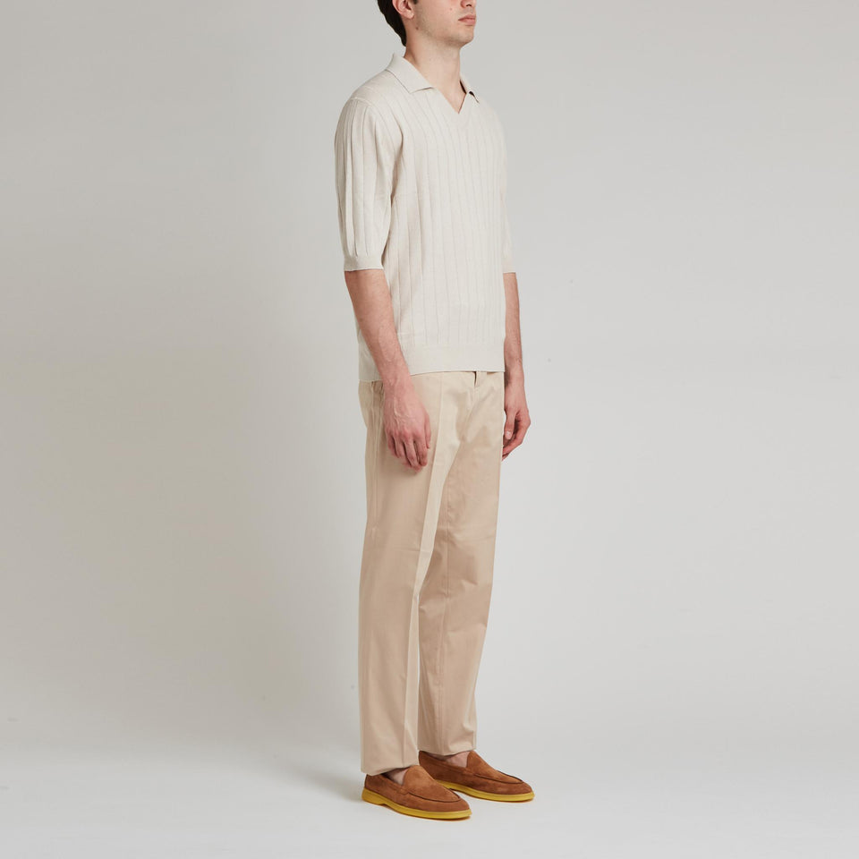 Polo in maglia beige 17U32PO15 2 CRUCIANI 