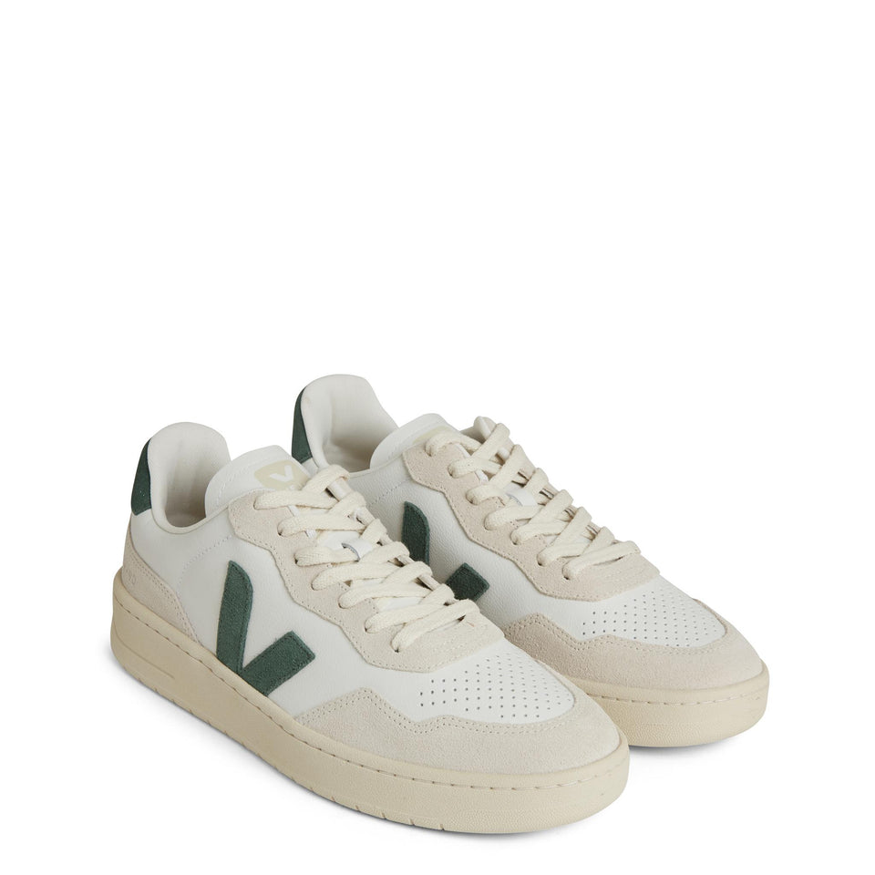 Sneakers ''V-90'' in pelle bianche e verdi VD2003384 VERDE VEJA 