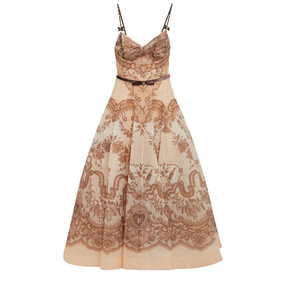 Abito "Crush" in lino multicolor