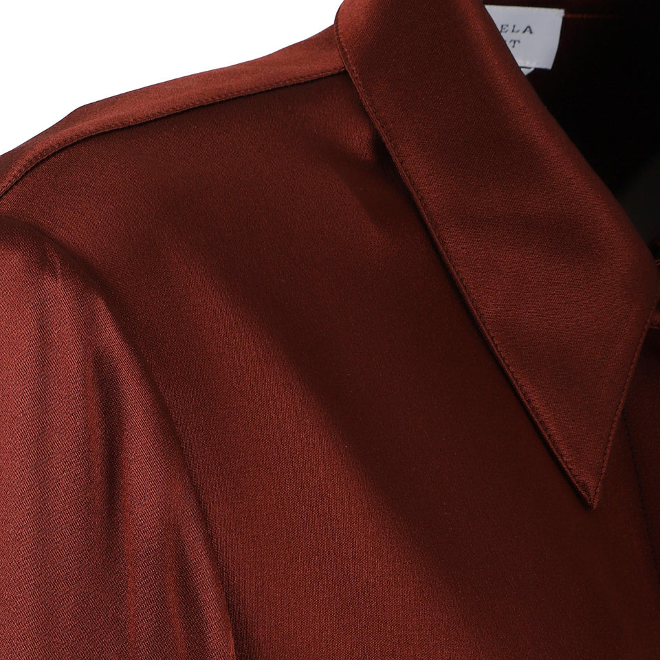 Camicia in seta rossa 1251178 S096BTS GABRIELA HEARST 