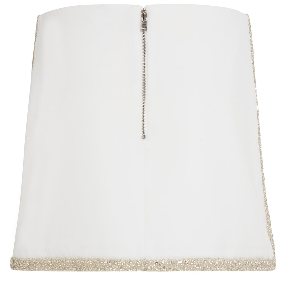 Mini gonna "Riley" in tessuto bianca