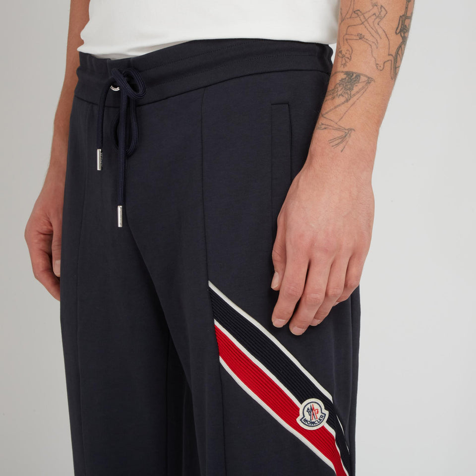 Pantalone jogger in cotone blu