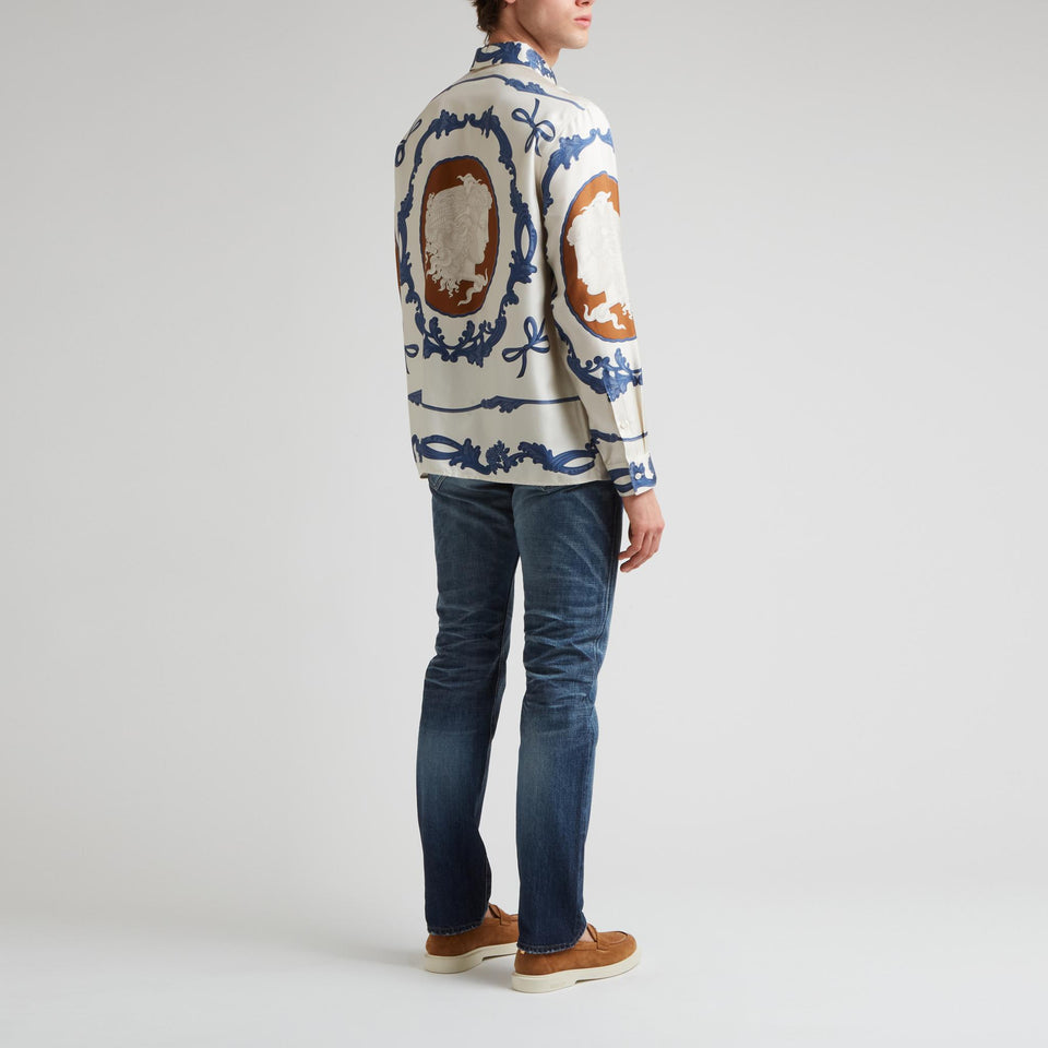 Camicia in seta multicolor