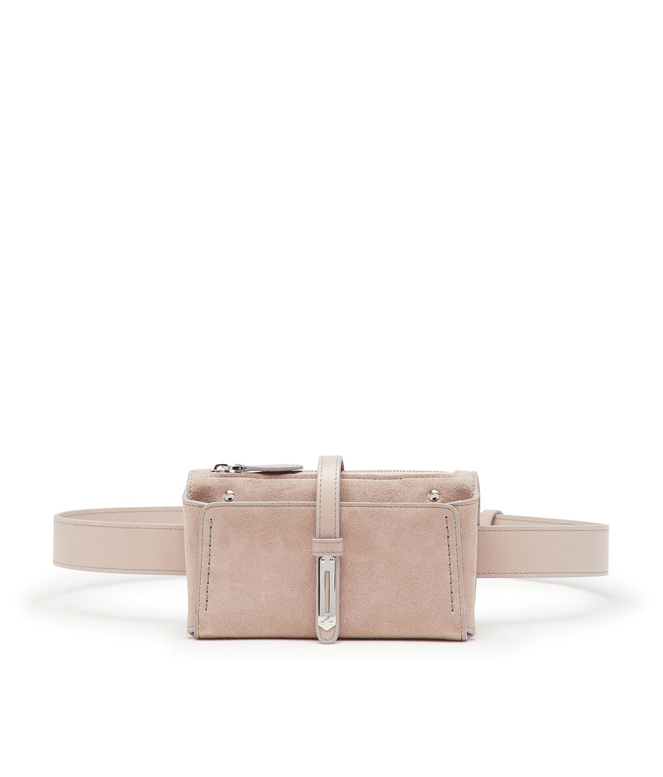 Borsa ''Mini A'' in suede rosa