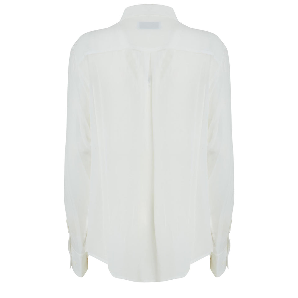 White silk shirt