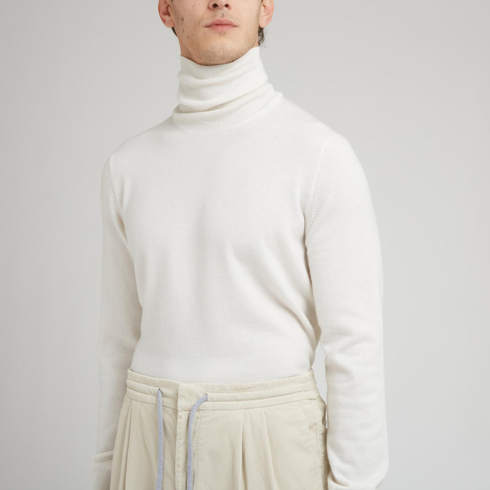 Maglia in cashmere beige