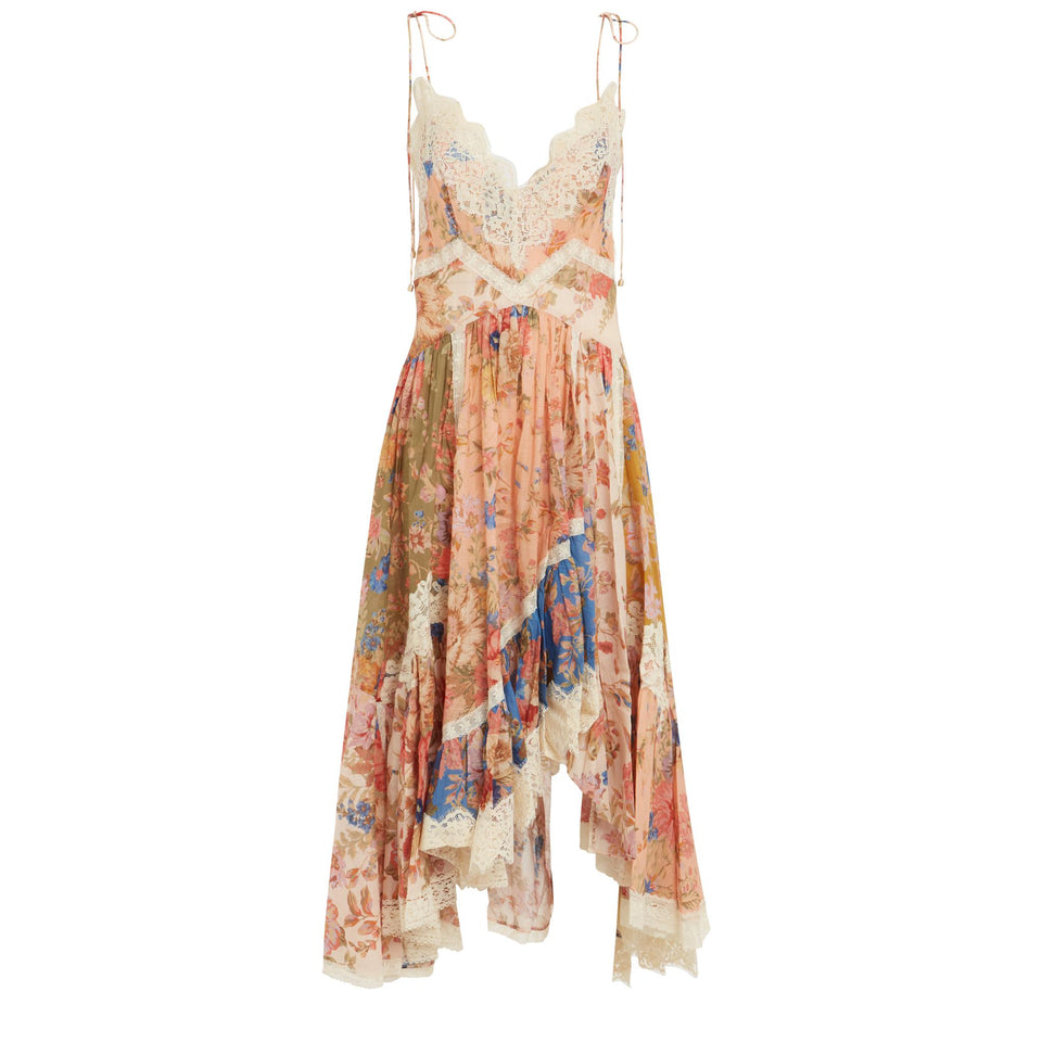 Multicolor fabric dress