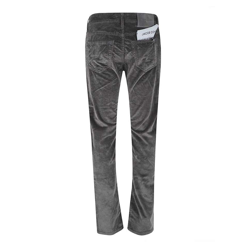 Pantalone in velluto grigio QE006036 S3653C35 JACOB COHEN 