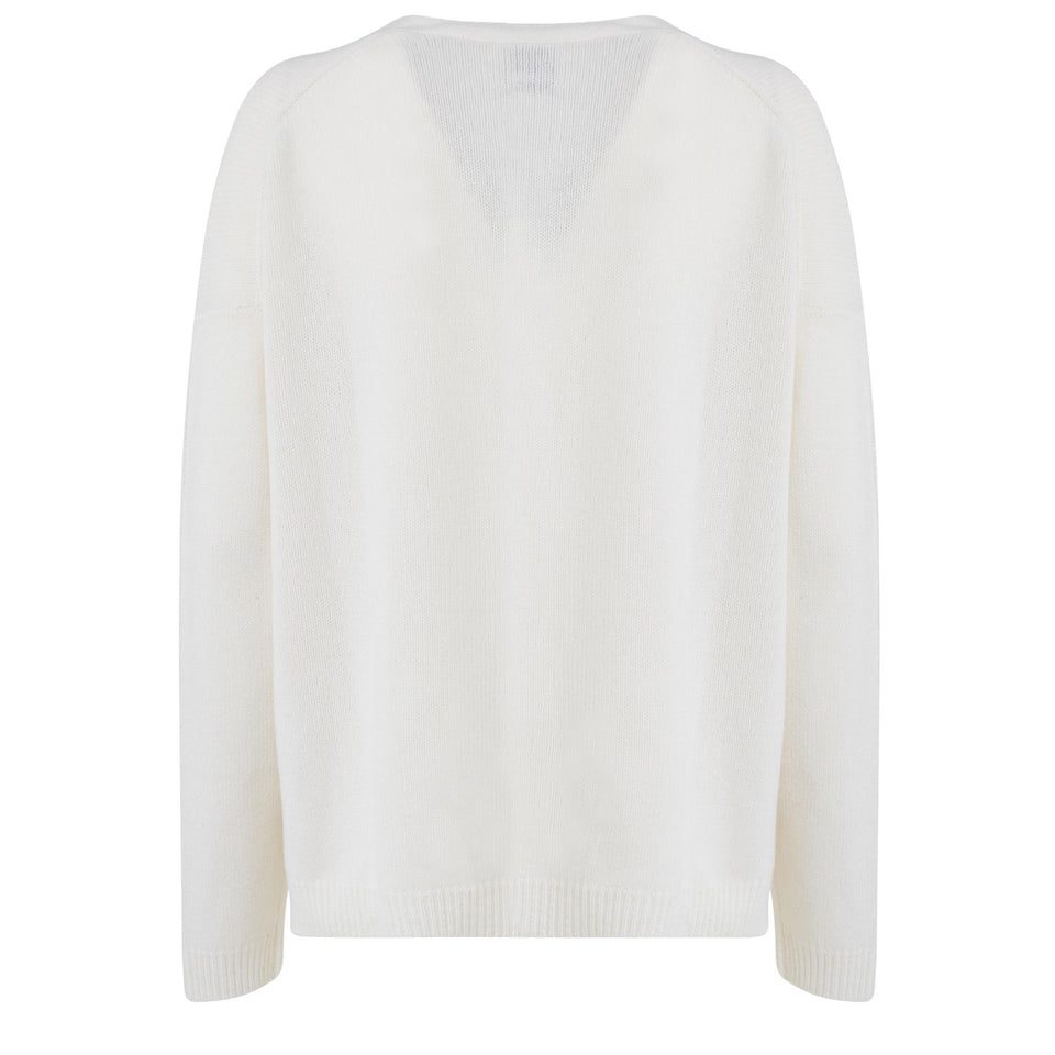 Cardigan in cashmere bianco