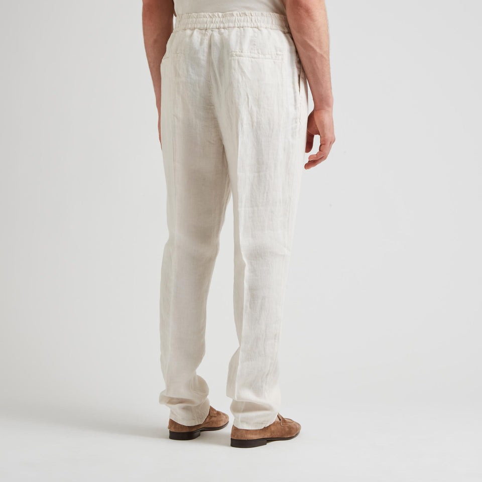 Pantalone chino in cotone bianco