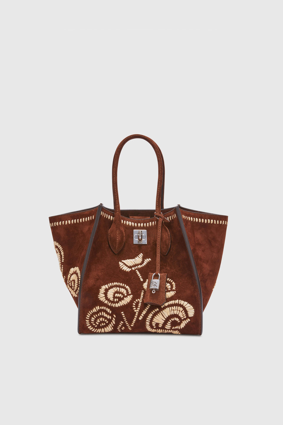 Brown suede ''Marcie'' bag
