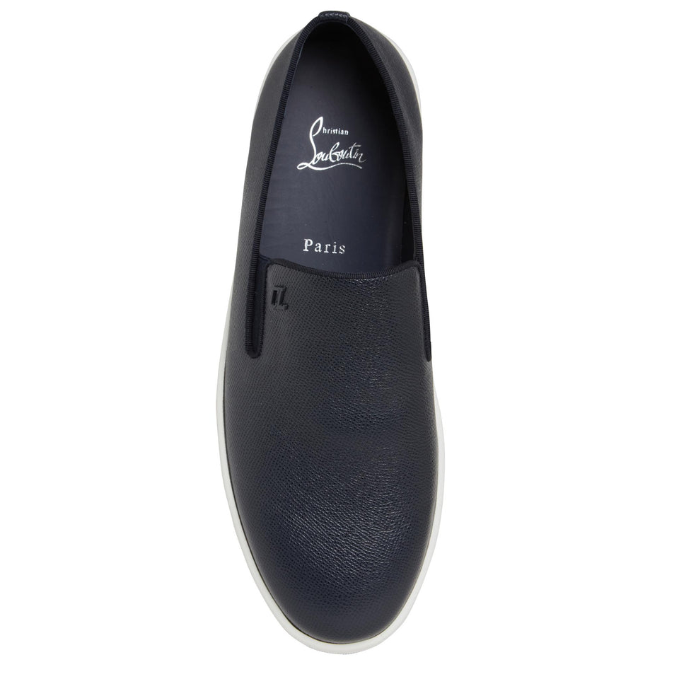 Sneakers slip-on ''Boatissimo'' in pelle blu 3240702 BL4G CHRISTIAN LOUBOUTIN 