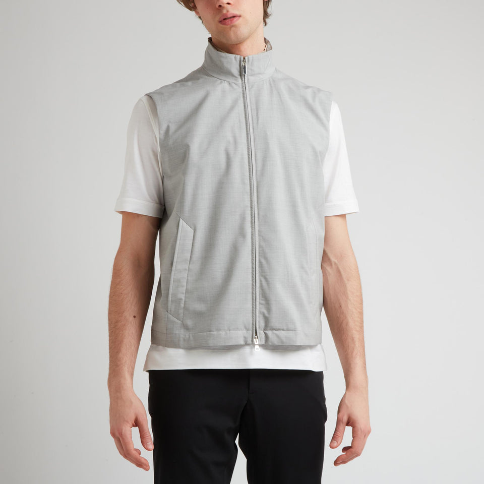 Gilet in tessuto grigio