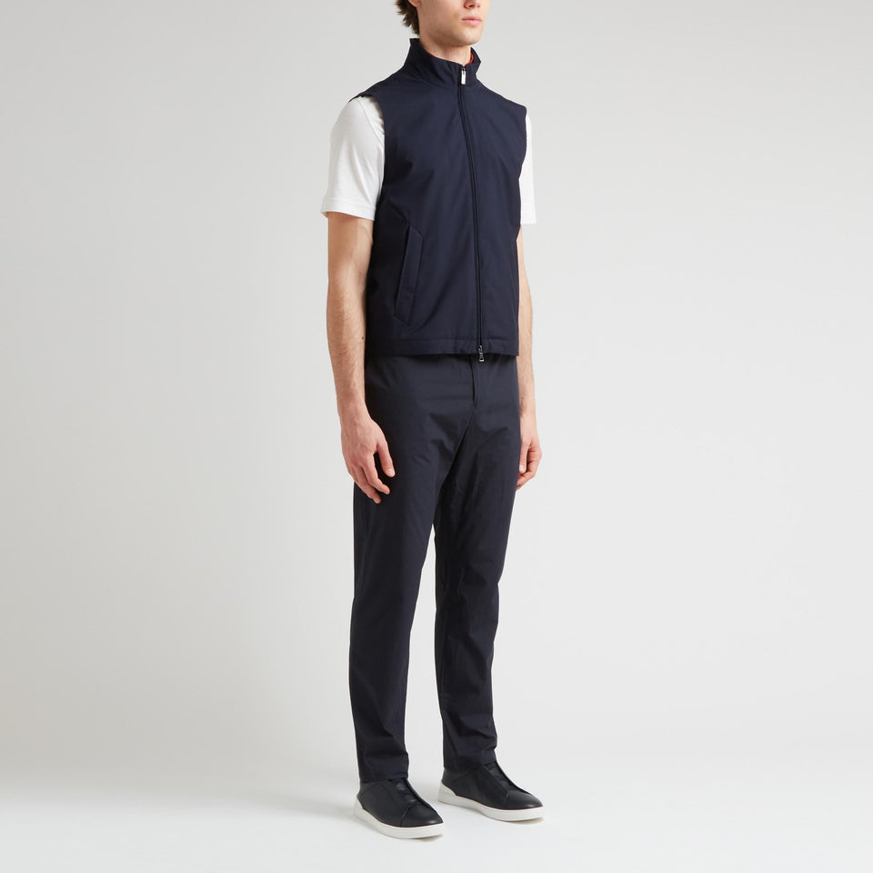 Gilet in tessuto blu