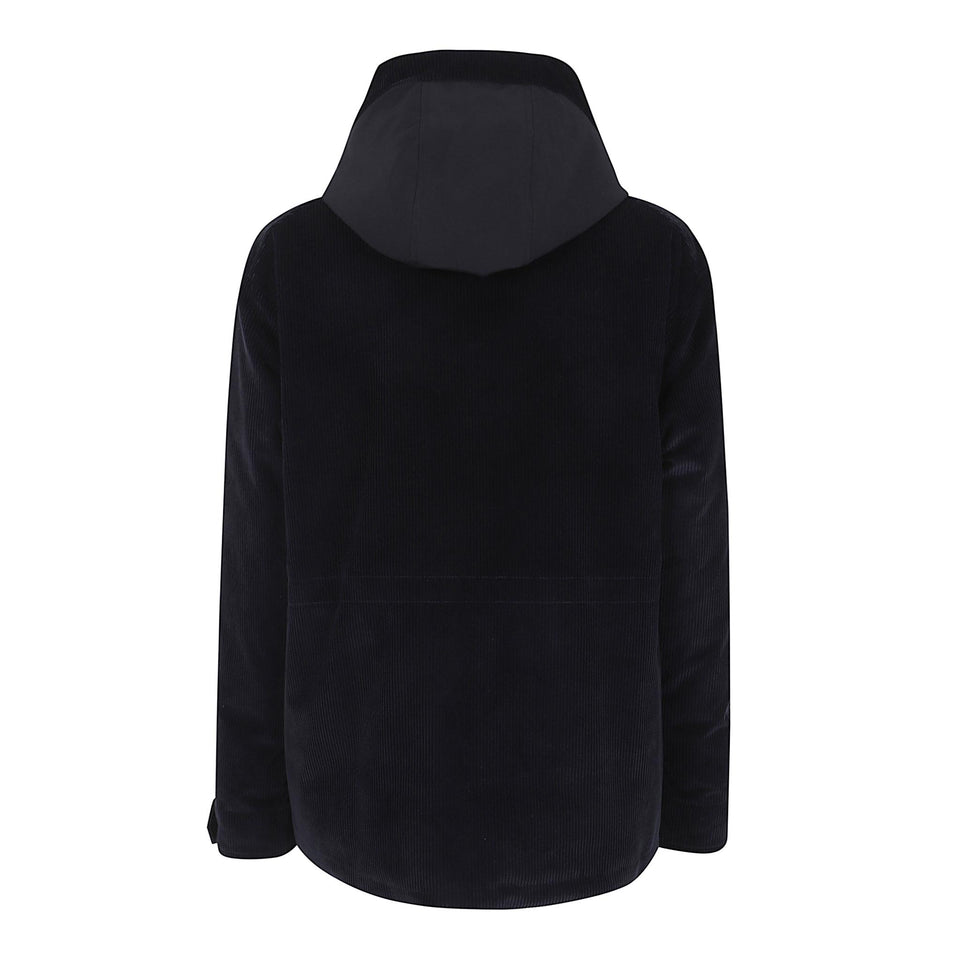 Piumino in velluto a coste blu 1A00241 549UU779 MONCLER 