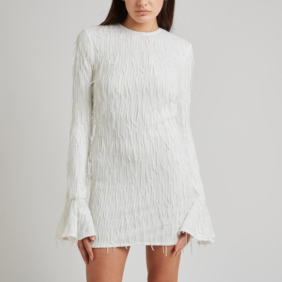 Abito in tessuto bianco