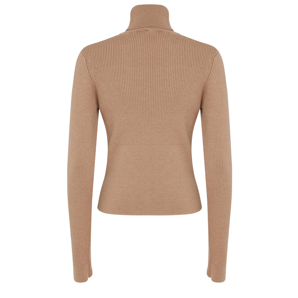 Maglia in lana beige