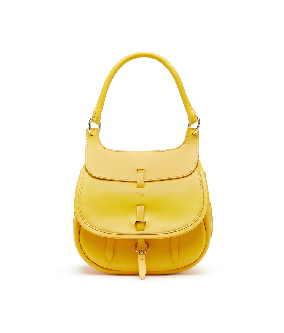 Yellow leather ''Chelsea'' bag