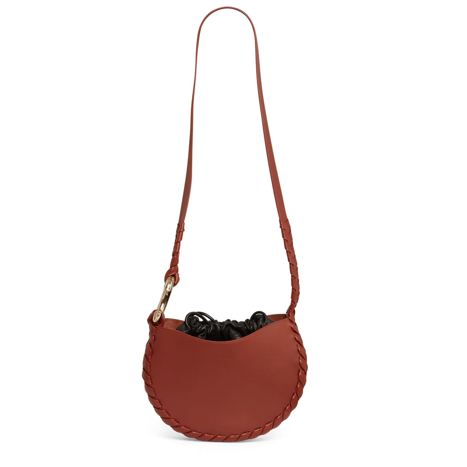 Small brown leather ''Hobo'' bag