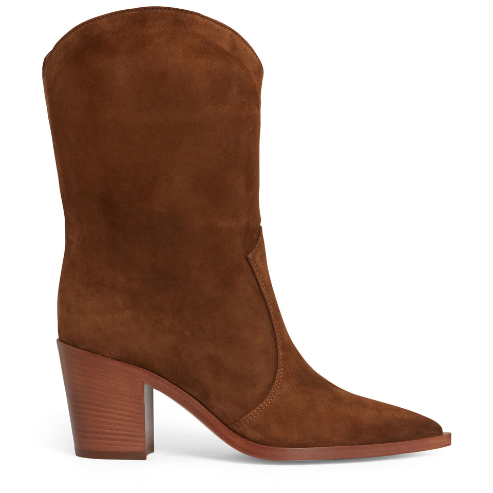 Brown suede "Denver" ankle boot