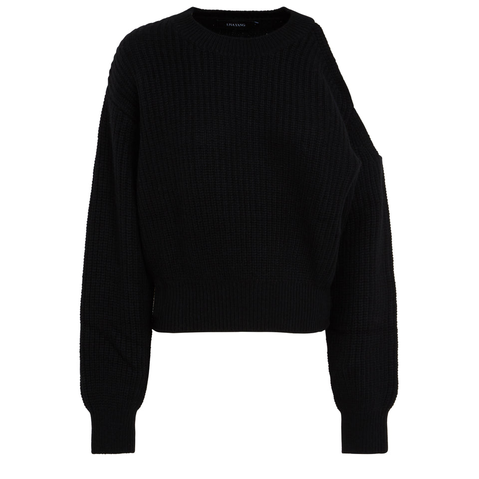 Black cashmere "Leora" sweater
