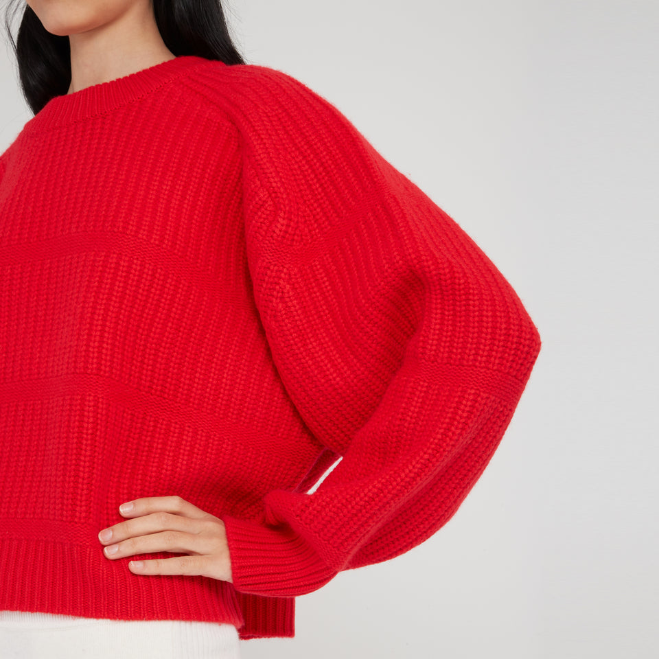 Red cashmere sweater