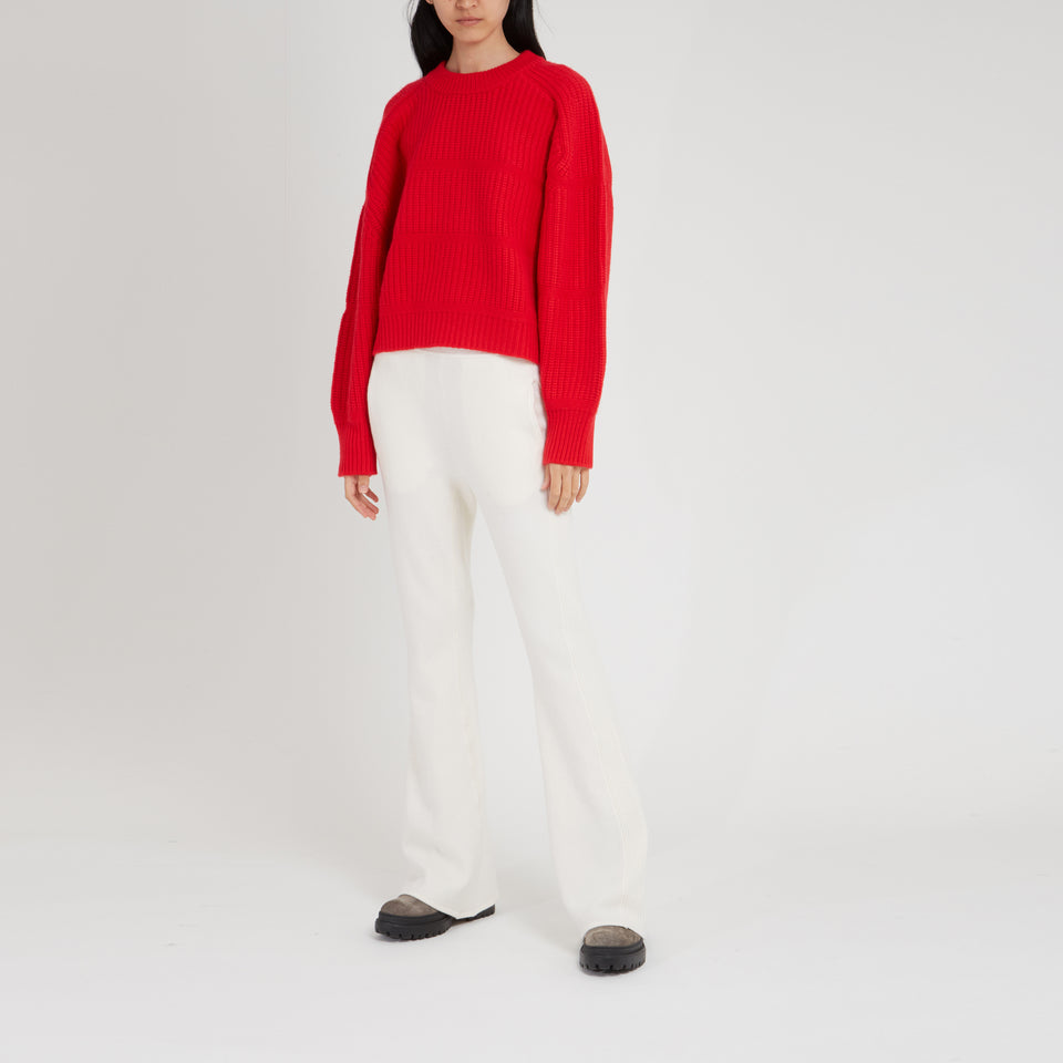 Red cashmere sweater