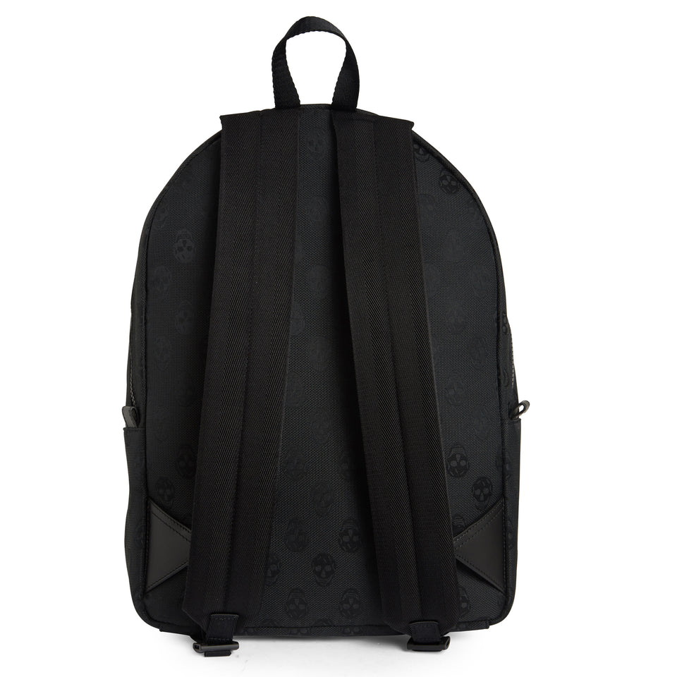 ''Metropolitan Biker Skull'' backpack in black cotton