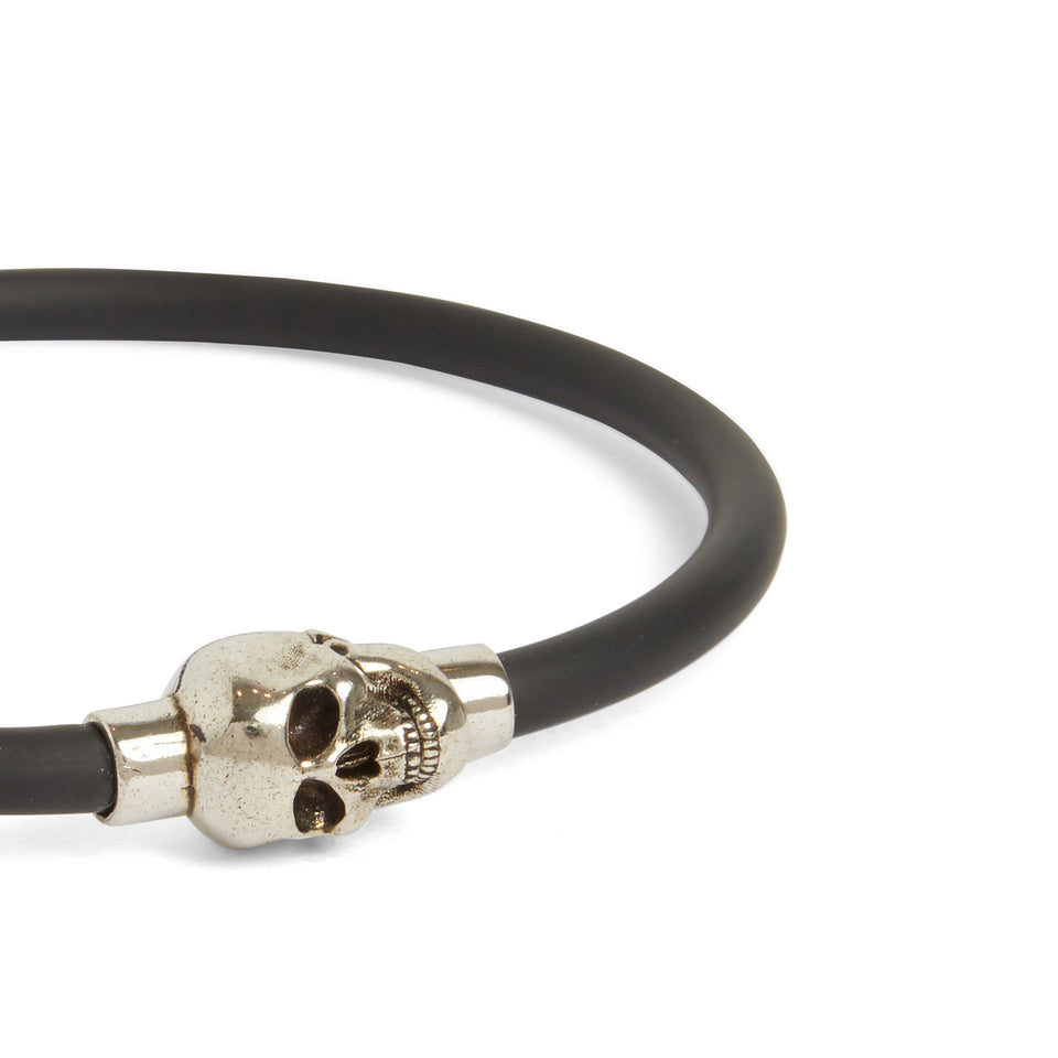 Black rubber ''Skull'' bracelet