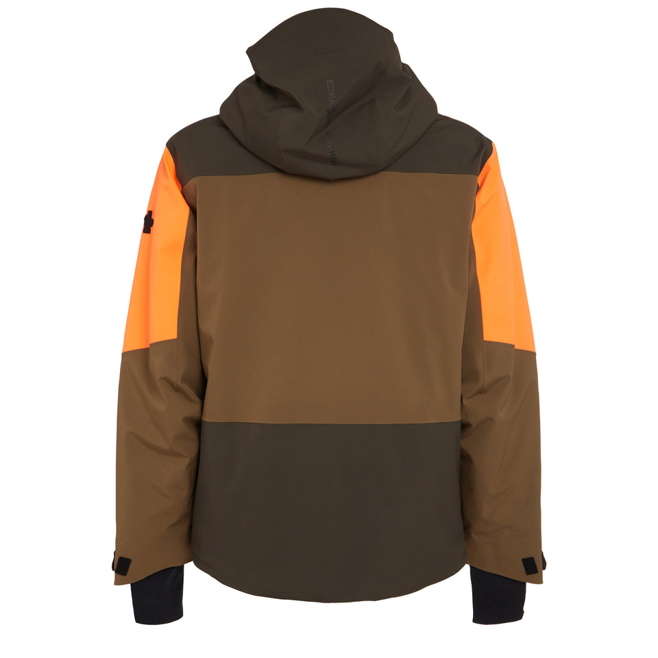 Orange technical fabric "Cerniat" jacket