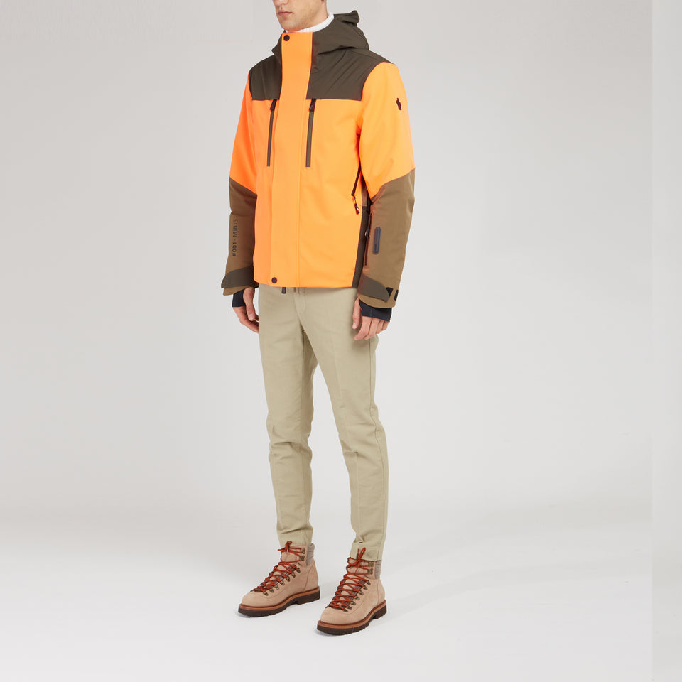 Orange technical fabric "Cerniat" jacket