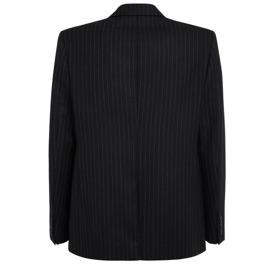 Black wool flannel jacket