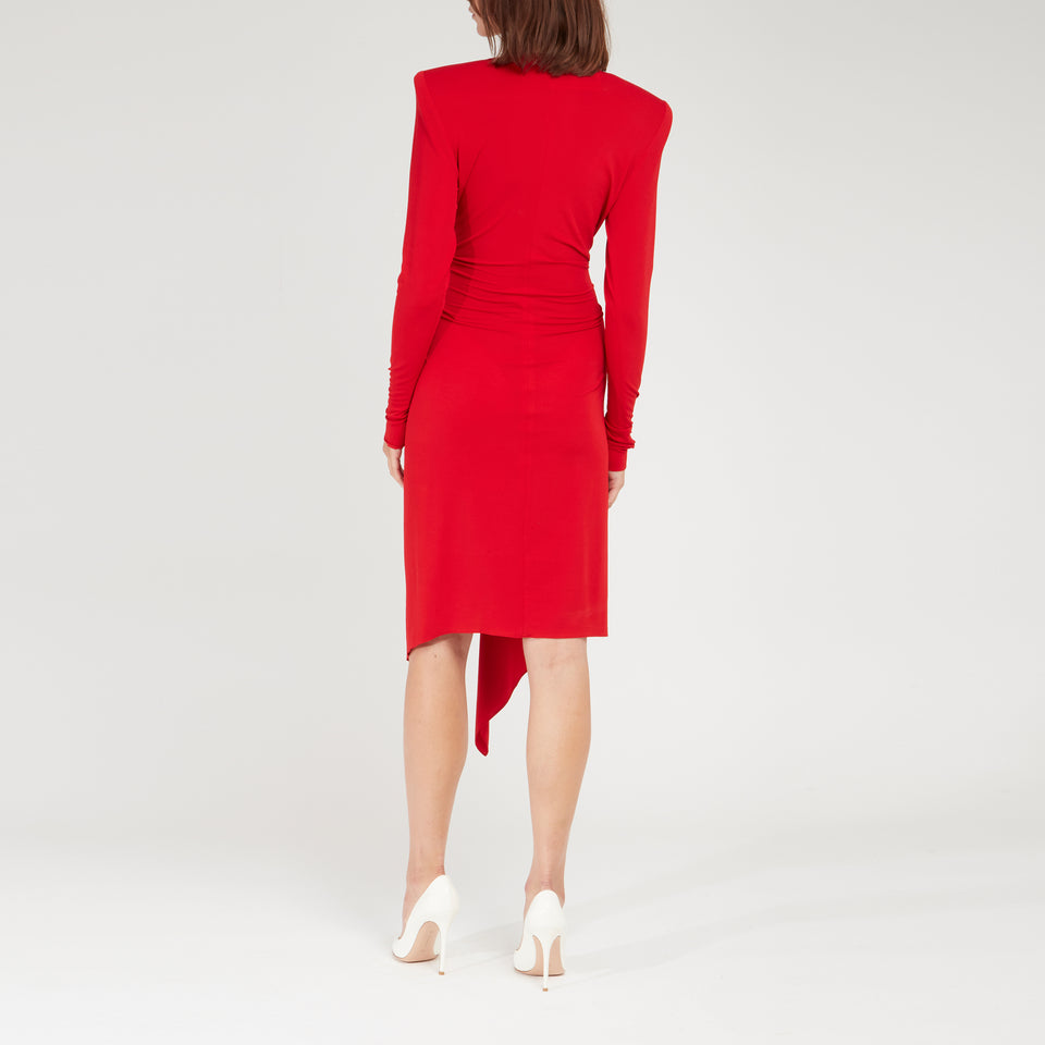 Dress in red fabric
