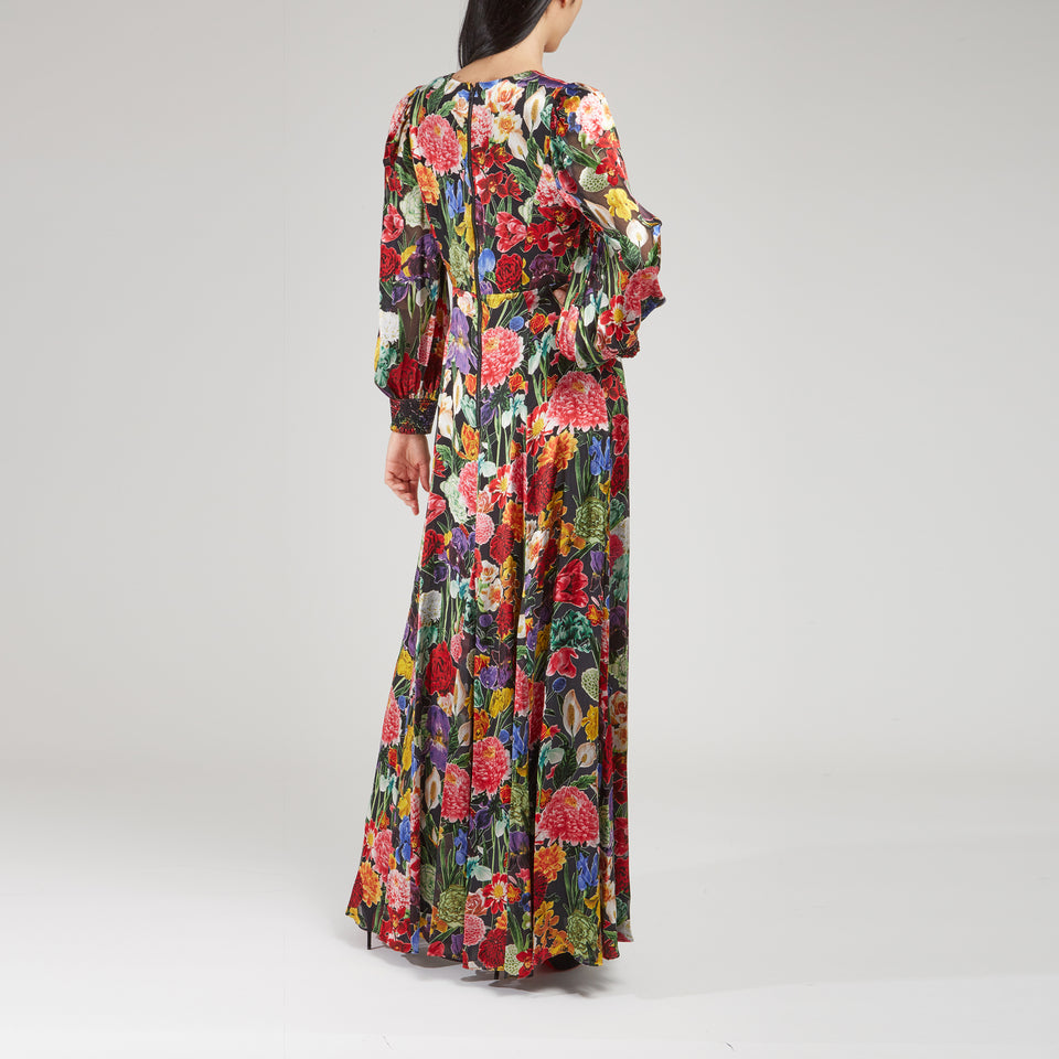 Maxi dress ''Tula'' in multicolor fabric