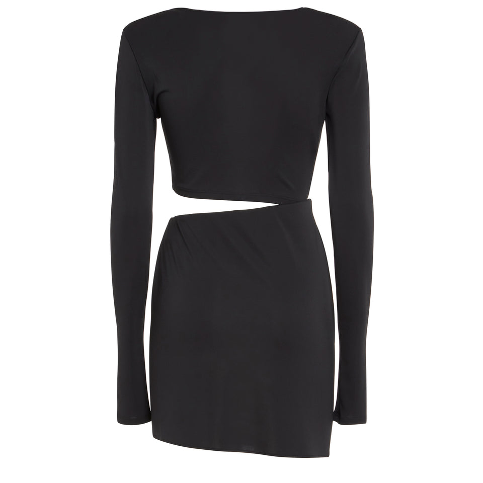 "Gia" mini dress in black jersey