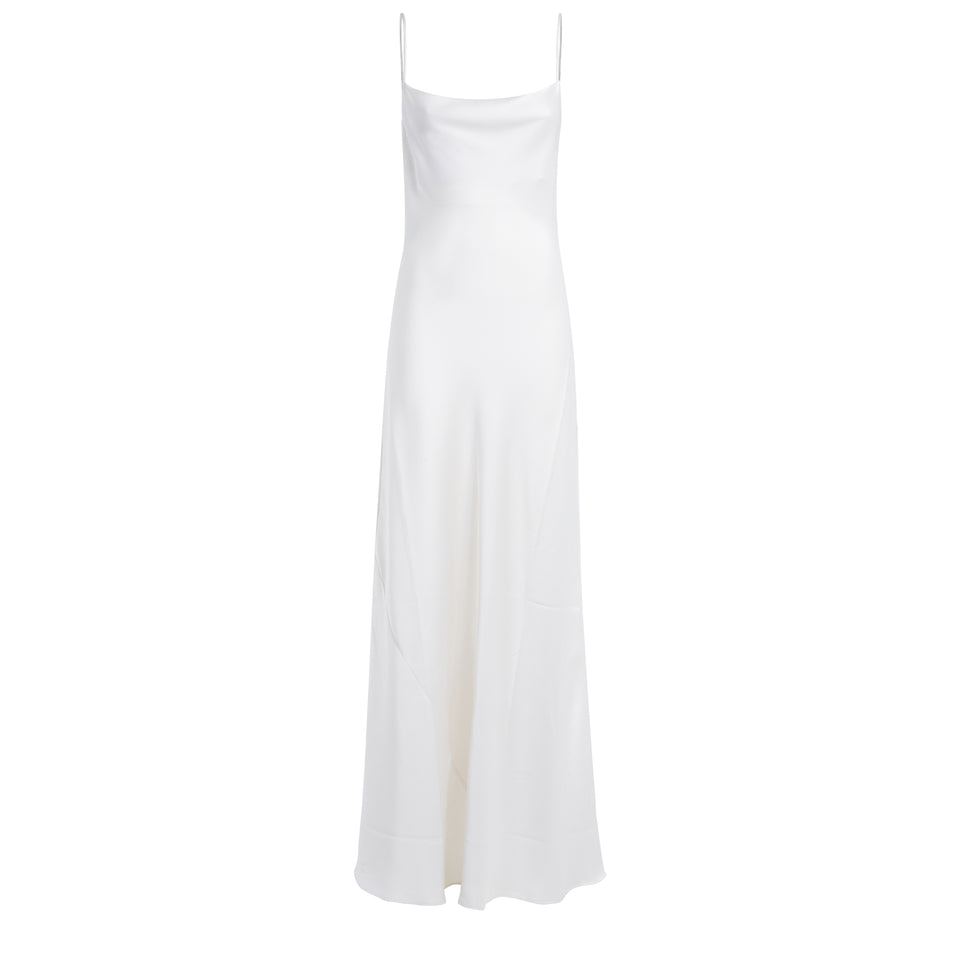 White satin "Isabelle" long dress