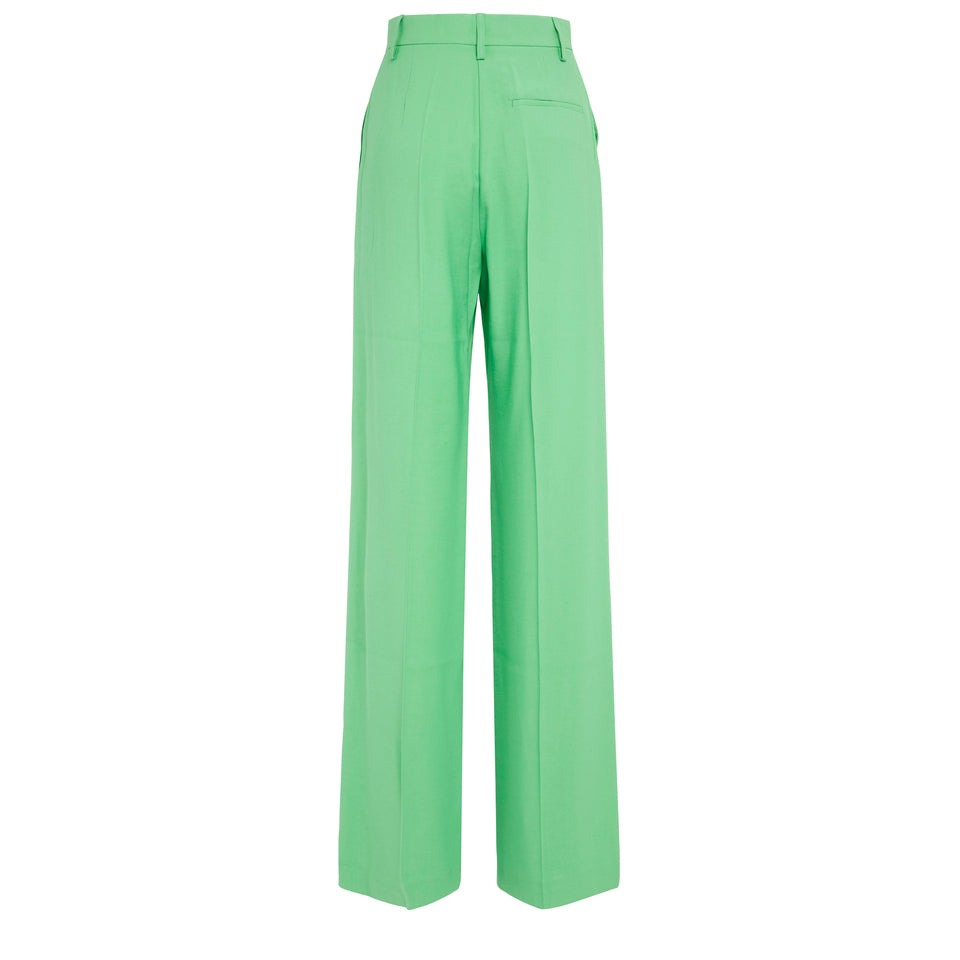 Pantalone "Karla" in twill verde - GIO MORETTI