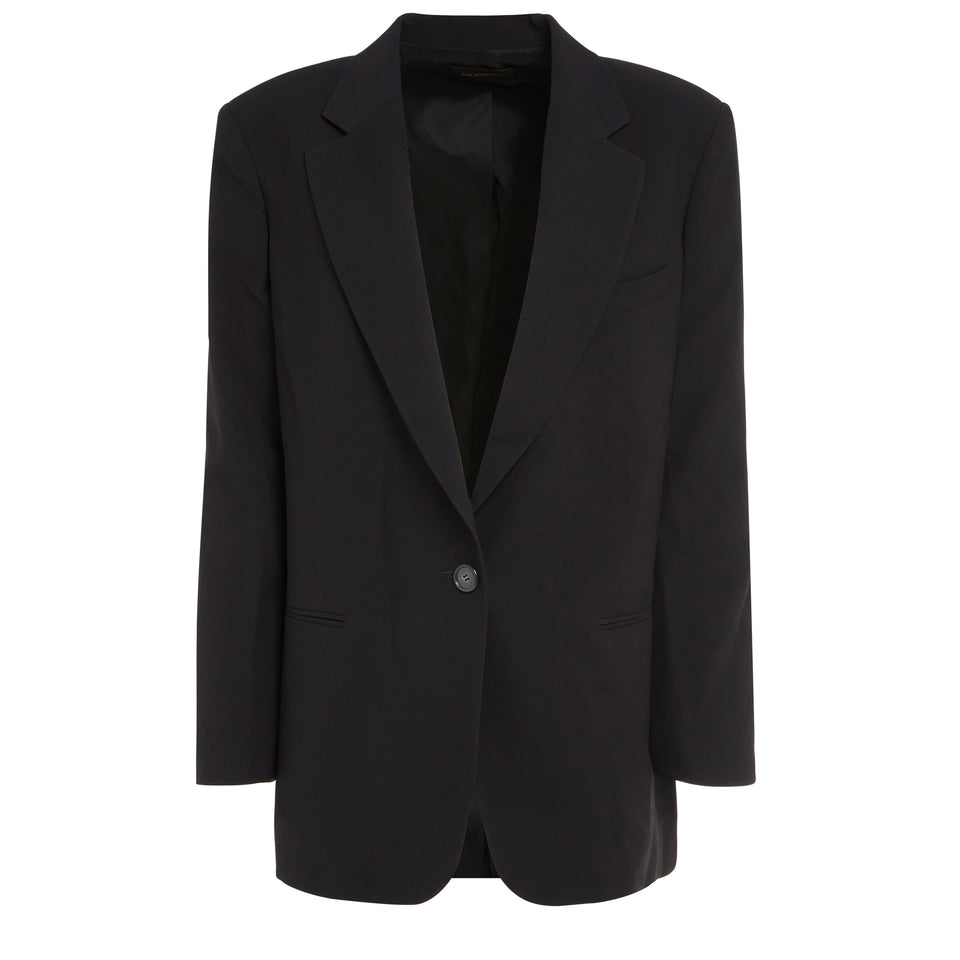 "Guia" jacket in black twill